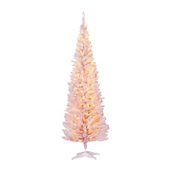 HOMCOM 6' Prelit Artificial Christmas Tree with Warm White LED Lights