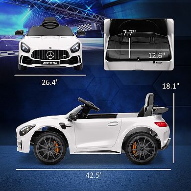 Qaba Mercedes-Benz AMG GTR Licensed 12V Kids Ride on Car w/ Remote