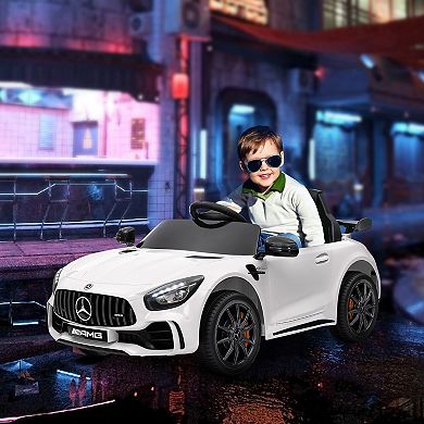 Qaba Mercedes-Benz AMG GTR Licensed 12V Kids Ride on Car w/ Remote