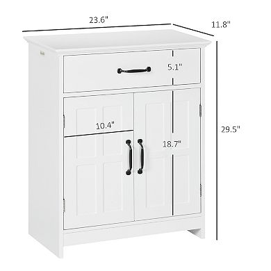 kleankin Modern Bathroom Cabinet, Bathroom Floor Cabinet with Doors,