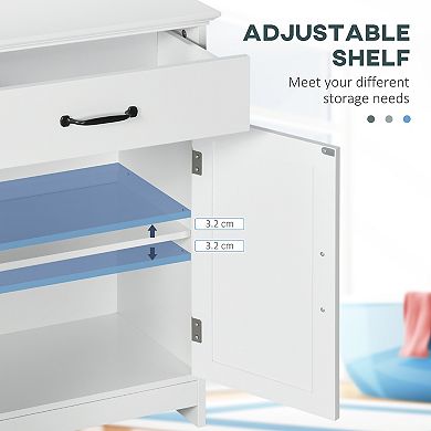 kleankin Modern Bathroom Cabinet, Bathroom Floor Cabinet with Doors,