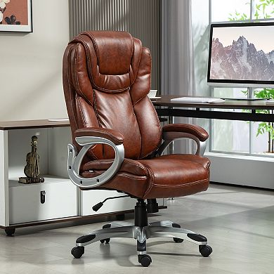 HOMCOM Office Chair with Swivel Wheels & Adjustable Height