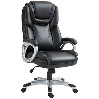 HOMCOM Office Chair with Swivel Wheels & Adjustable Height