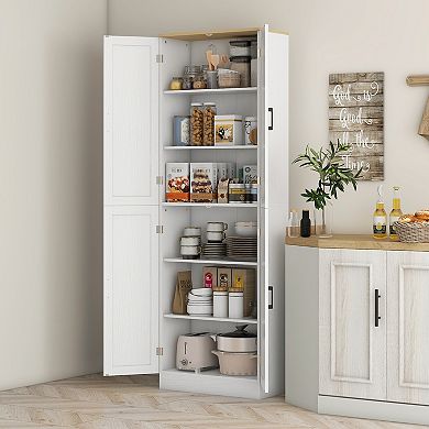 HOMCOM 67" Kitchen Pantry Storage Cabinet w/ Shelves