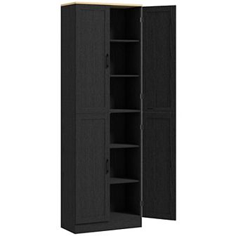 HOMCOM 67" Kitchen Pantry Storage Cabinet w/ Shelves