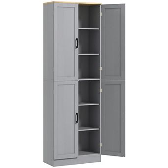 HOMCOM 67" Kitchen Pantry Storage Cabinet w/ Shelves