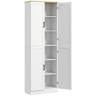 HOMCOM 67" Kitchen Pantry Storage Cabinet w/ Shelves