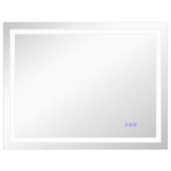 Homcom 39" X 32" Led Bathroom Mirror Infinite Color Temp Back & Front Lit