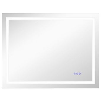 Homcom 39" X 32" Led Bathroom Mirror Infinite Color Temp Back & Front Lit