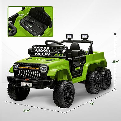 Qaba 12V Kids Electric Car w/ 2WD/4WD Switchable, Remote Control