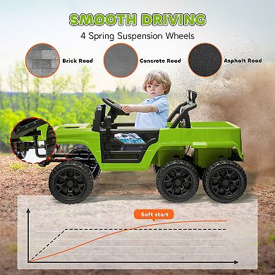Qaba 12V Kids Electric Car w/ 2WD/4WD Switchable, Remote Control