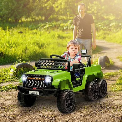 Qaba 12V Kids Electric Car w/ 2WD/4WD Switchable, Remote Control