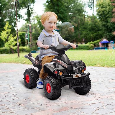 Qaba 6V Kids ATV 4 Wheeler Quad Car w/ Music for 2-6 Years