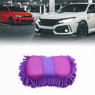 Microfiber Chenille Car Wash Sponge Care Washing Brush Pad Cleaning Tool