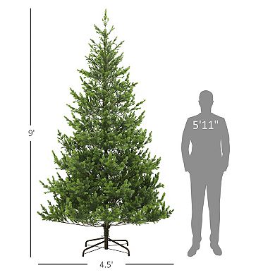 HOMCOM 9ft Artificial Christmas Tree, Sparse Realistic Cedar Tree with 4306 Tips, Easy Assembly