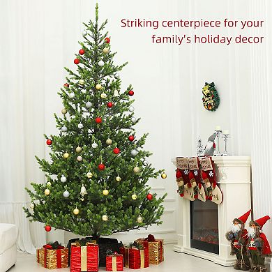 HOMCOM 9ft Artificial Christmas Tree, Sparse Realistic Cedar Tree with 4306 Tips, Easy Assembly