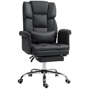 Homcom Executive Office Chair With Footrest And Lumbar Support