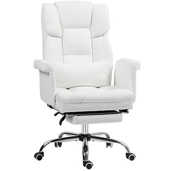 Homcom Executive Office Chair With Footrest And Lumbar Support