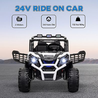 Qaba 2 Seater 24V Electric Car for Kids with Remote Control