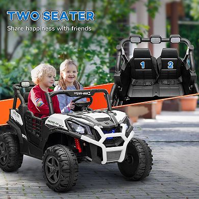 Qaba 2 Seater 24V Electric Car for Kids with Remote Control