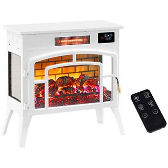 HOMCOM Infrared Electric Fireplace Heater for Indoor, 1500W