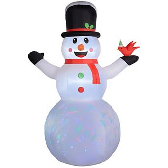 Outsunny 12ft Christmas Inflatable Snowman with Rotating Colorful LED Light