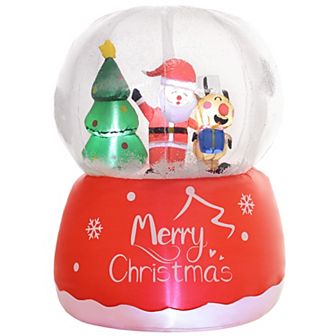 Outsunny 5.5' Christmas Inflatable Crystal Ball with LED Lights for Yard