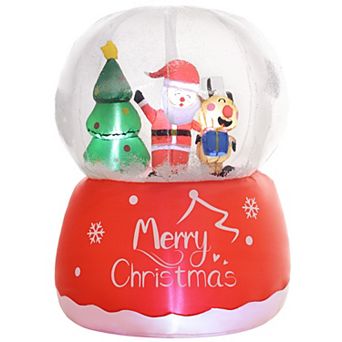 Outsunny 5.5' Christmas Inflatable Crystal Ball with LED Lights for Yard