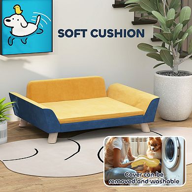 PawHut Dog Sofa Bed for Small Dogs with Soft Cushion, Washable Cover