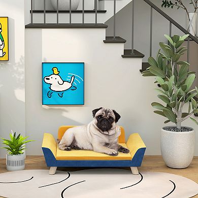 PawHut Dog Sofa Bed for Small Dogs with Soft Cushion, Washable Cover