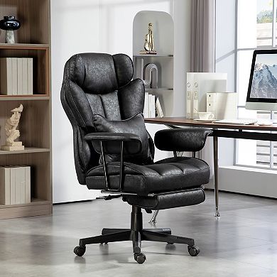 Homcom 396lbs. Big And Tall Office Chair With Footrest & Wide Seat