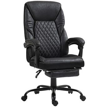 Homcom Executive Office Chair With Footrest And High Back