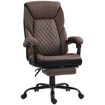 Homcom Executive Office Chair With Footrest And High Back