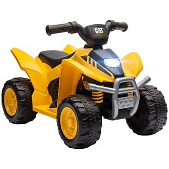 Qaba CAT Licensed Kids ATV with Horn, LED Headlights for 18-36 Months