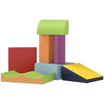 Soozier 7 pc Plush Soft Kids Playset, Climb, Crawl