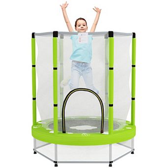 Qaba 4.6FT Trampoline for Kids w/ Safety Net, Age 3-6 Years