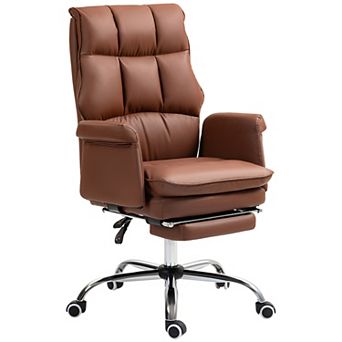 Homcom Executive Office Chair With Footrest, Ergonomic, Reclining