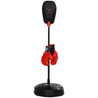Qaba Kids Punching Bag with Stand & Boxing Gloves for Boys & Girls