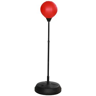 Qaba Punching Bag for Kids w/ Stand & Boxing Gloves for Years 5-10