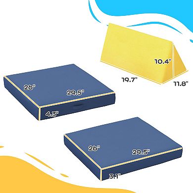 Qaba 6 Pieces Foam Climbing Blocks, Climbing Toys with Washable Cover