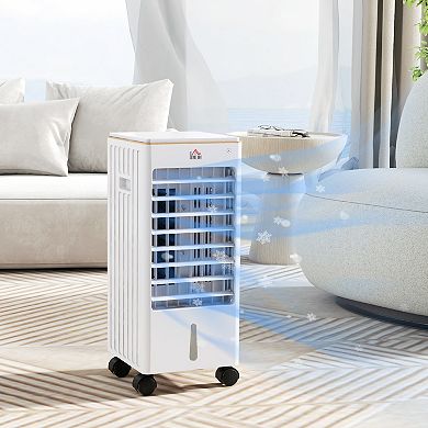 Homcom Room Air Cooler With Ice Packs, Timer, Oscillating, Led Display