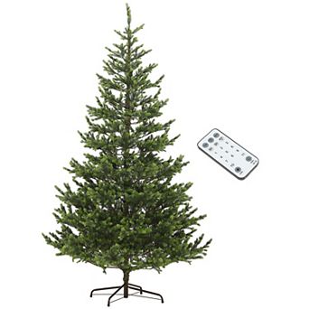 HOMCOM 9ft Artificial Sparse Cedar Christmas Tree with LED Lights