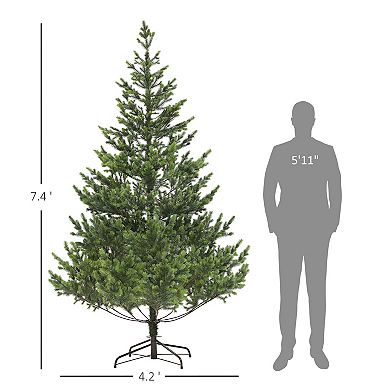 HOMCOM 7ft Artificial Sparse Christmas Tree with Steel Stand