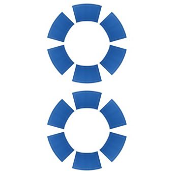 Set of 12 Wedge Faux Leather Placemats Heat Resistant Round Table Mats, 20"x12"