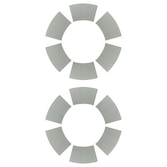 Set of 12 Wedge Faux Leather Placemats Heat Resistant Round Table Mats, 20"x12"