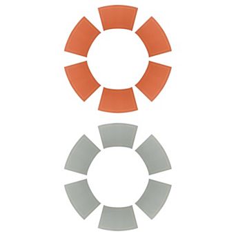 Set of 12 Wedge Faux Leather Placemats Heat Resistant Round Table Mats, 20"x12"