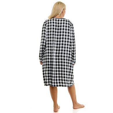 Plus Size Croft & Barrow® Long Sleeve Sleep Gown