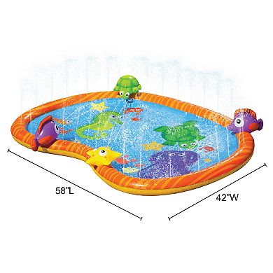 Banzai Jr. 58" Sprinkle Friends Outdoor Water Play Mat