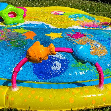 Banzai Jr. Wiggle 'N Waves 44" Wobbly Activity Water Sprinkling Play Mat