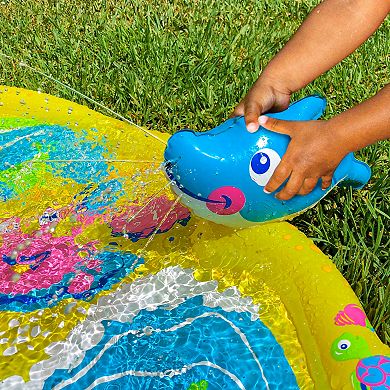 Banzai Jr. Wiggle 'N Waves 44" Wobbly Activity Water Sprinkling Play Mat